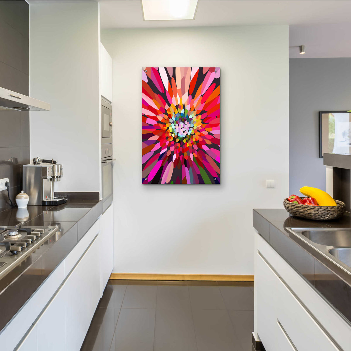 Epic Art 'Pink Flower' by Shandra Smith, Acrylic Glass Wall Art,24x36