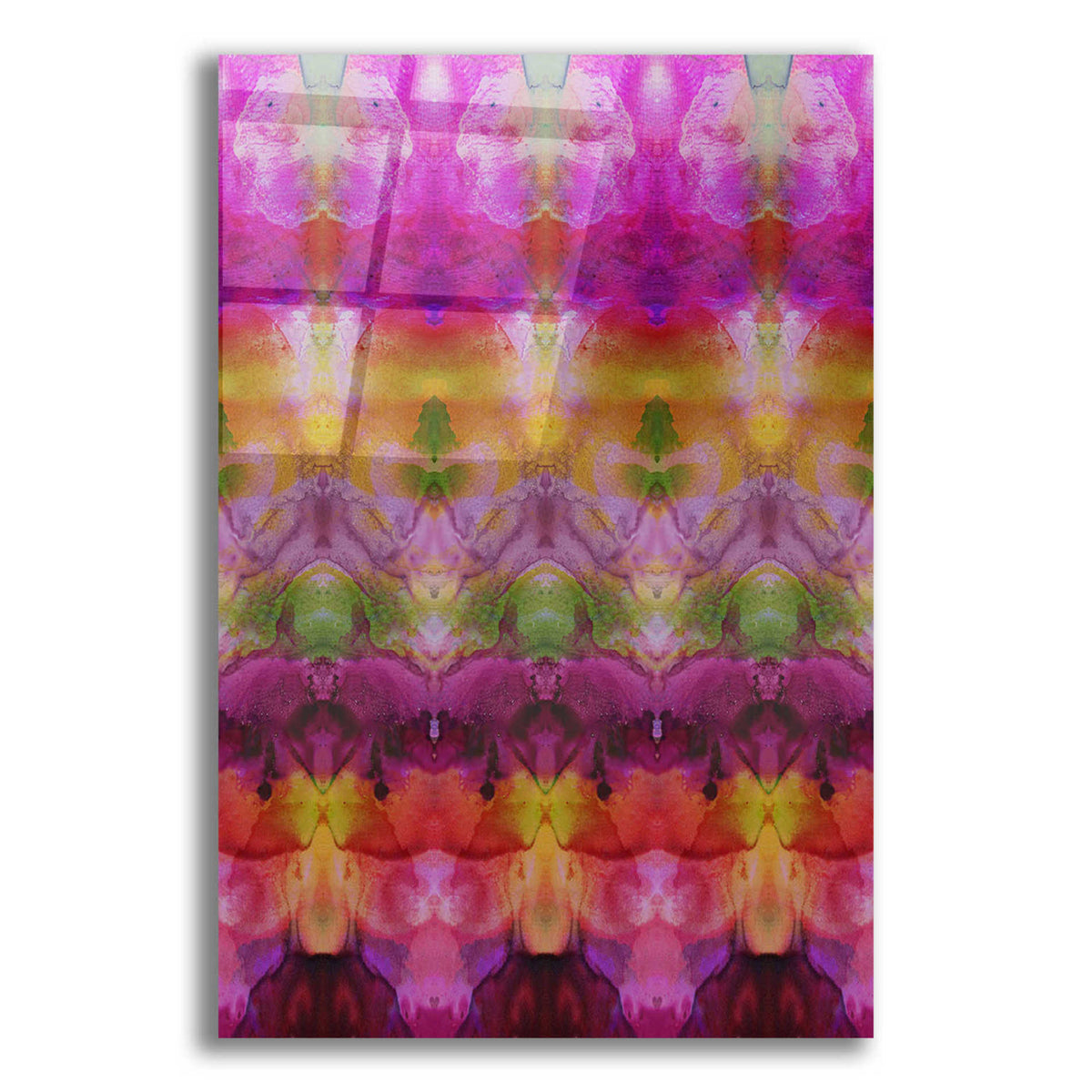 Epic Art 'Pinky Inks' by Shandra Smith, Acrylic Glass Wall Art,12x16x1.1x0,20x24x1.1x0,26x30x1.74x0,40x54x1.74x0
