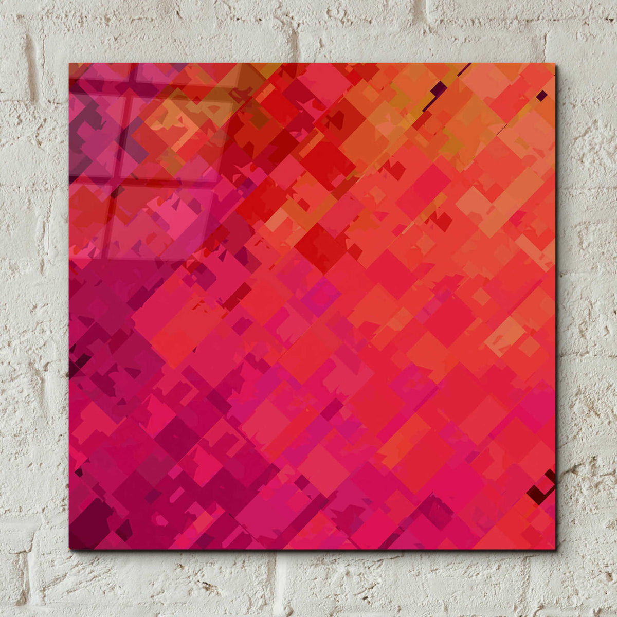 Epic Art 'Purple & Orange' by Shandra Smith, Acrylic Glass Wall Art,12x12