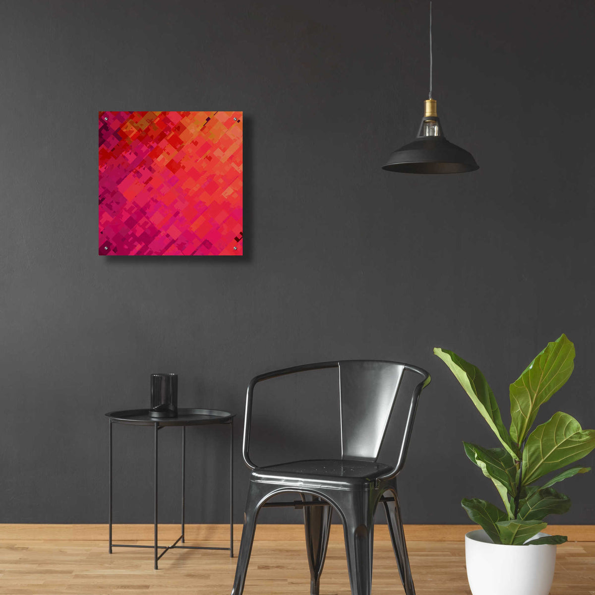 Epic Art 'Purple & Orange' by Shandra Smith, Acrylic Glass Wall Art,24x24