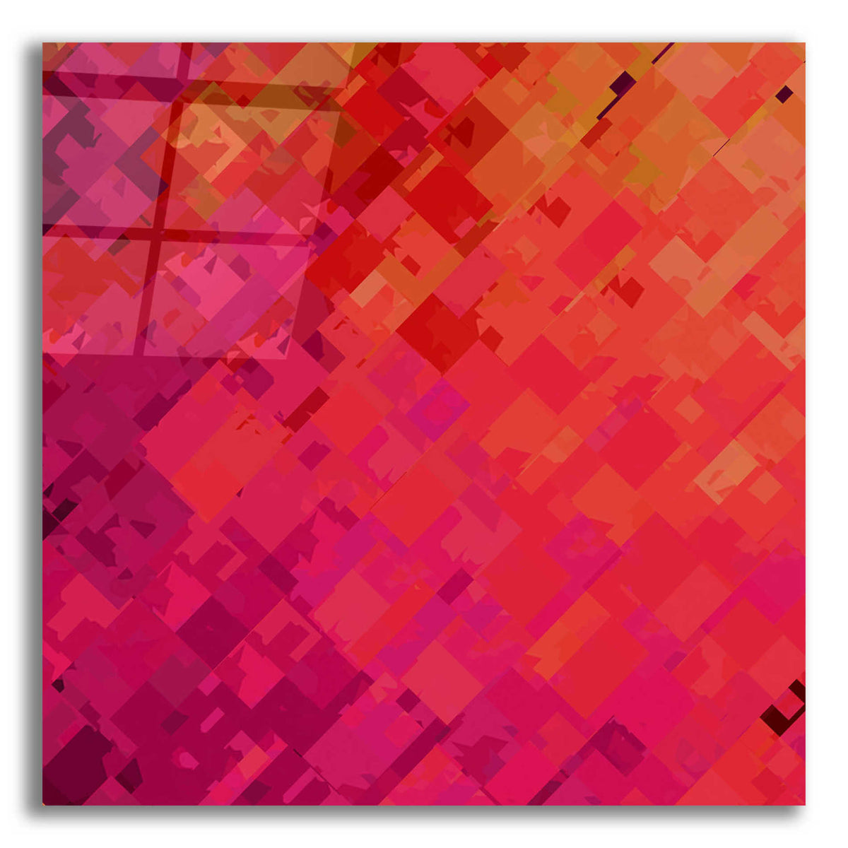 Epic Art 'Purple & Orange' by Shandra Smith, Acrylic Glass Wall Art,12x12x1.1x0,18x18x1.1x0,26x26x1.74x0,37x37x1.74x0