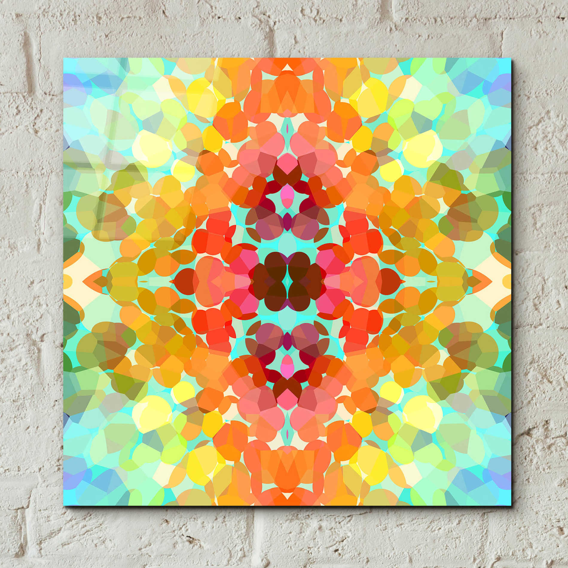 Epic Art 'Swimming with Colors' by Shandra Smith, Acrylic Glass Wall Art,12x12