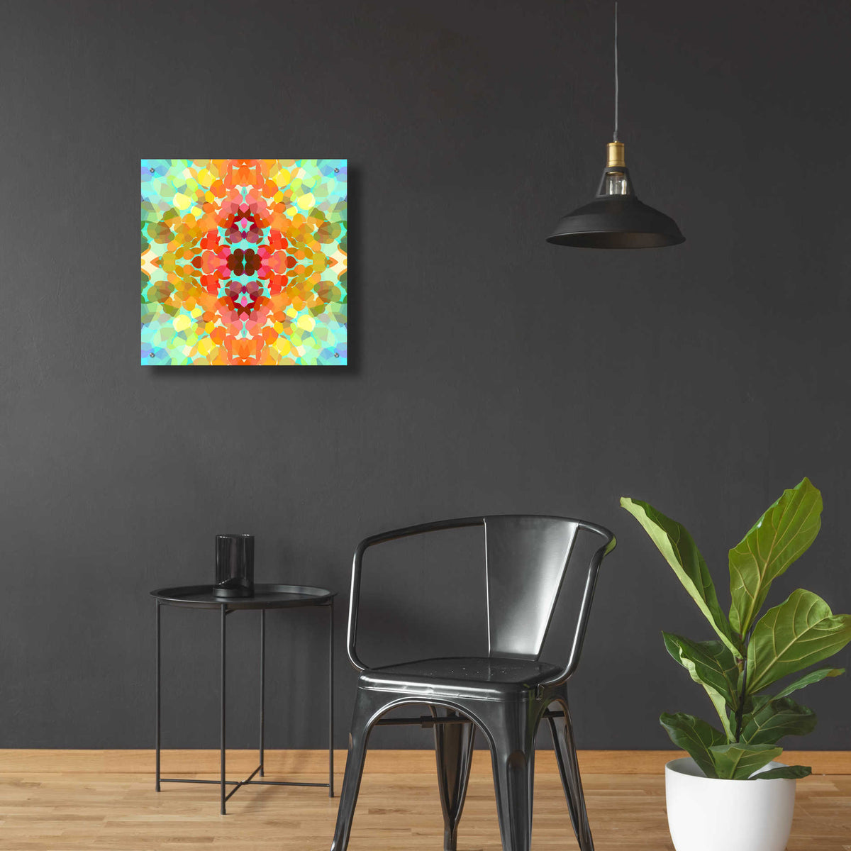 Epic Art 'Swimming with Colors' by Shandra Smith, Acrylic Glass Wall Art,24x24