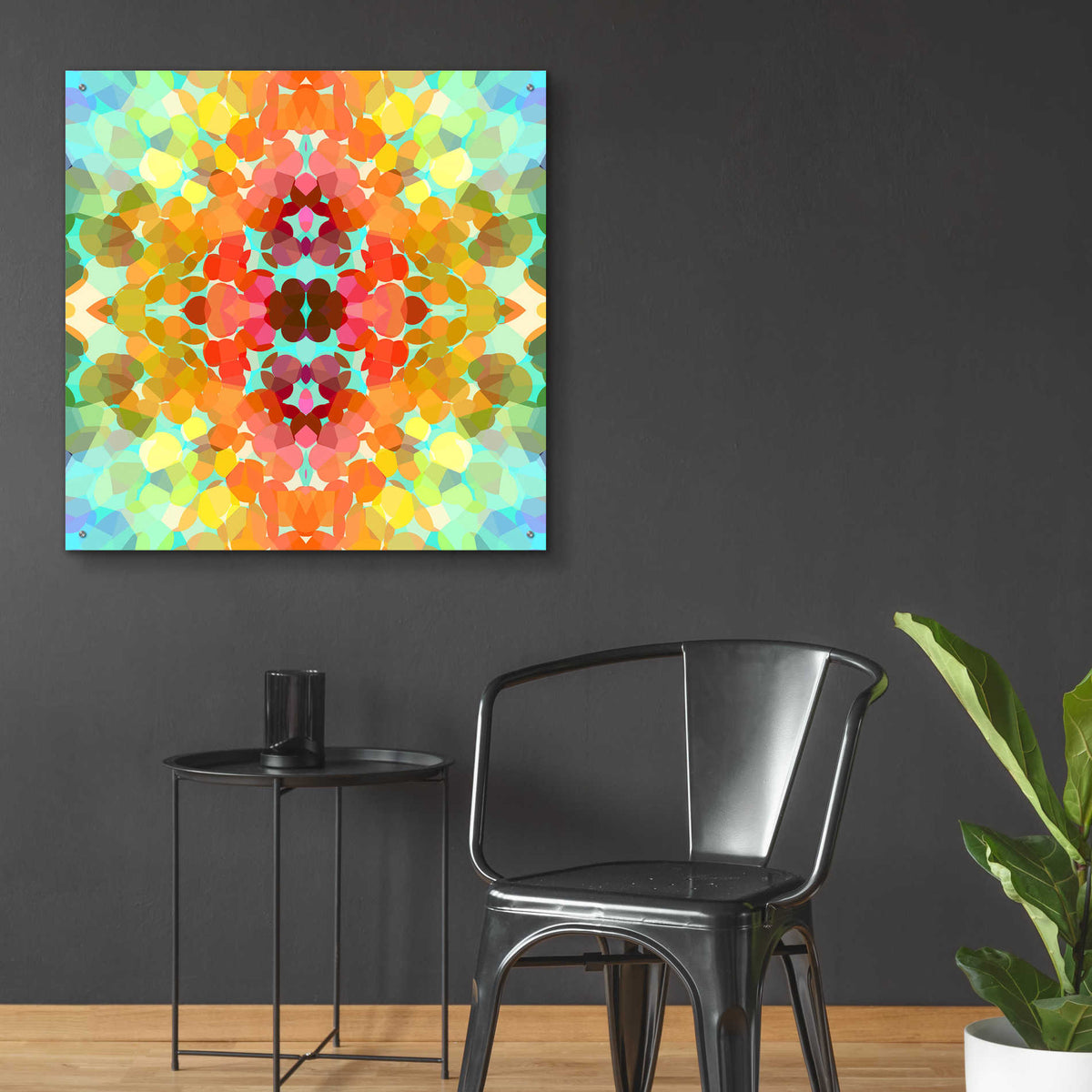 Epic Art 'Swimming with Colors' by Shandra Smith, Acrylic Glass Wall Art,36x36