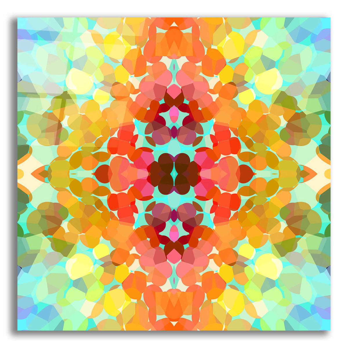 Epic Art 'Swimming with Colors' by Shandra Smith, Acrylic Glass Wall Art,12x12x1.1x0,18x18x1.1x0,26x26x1.74x0,37x37x1.74x0