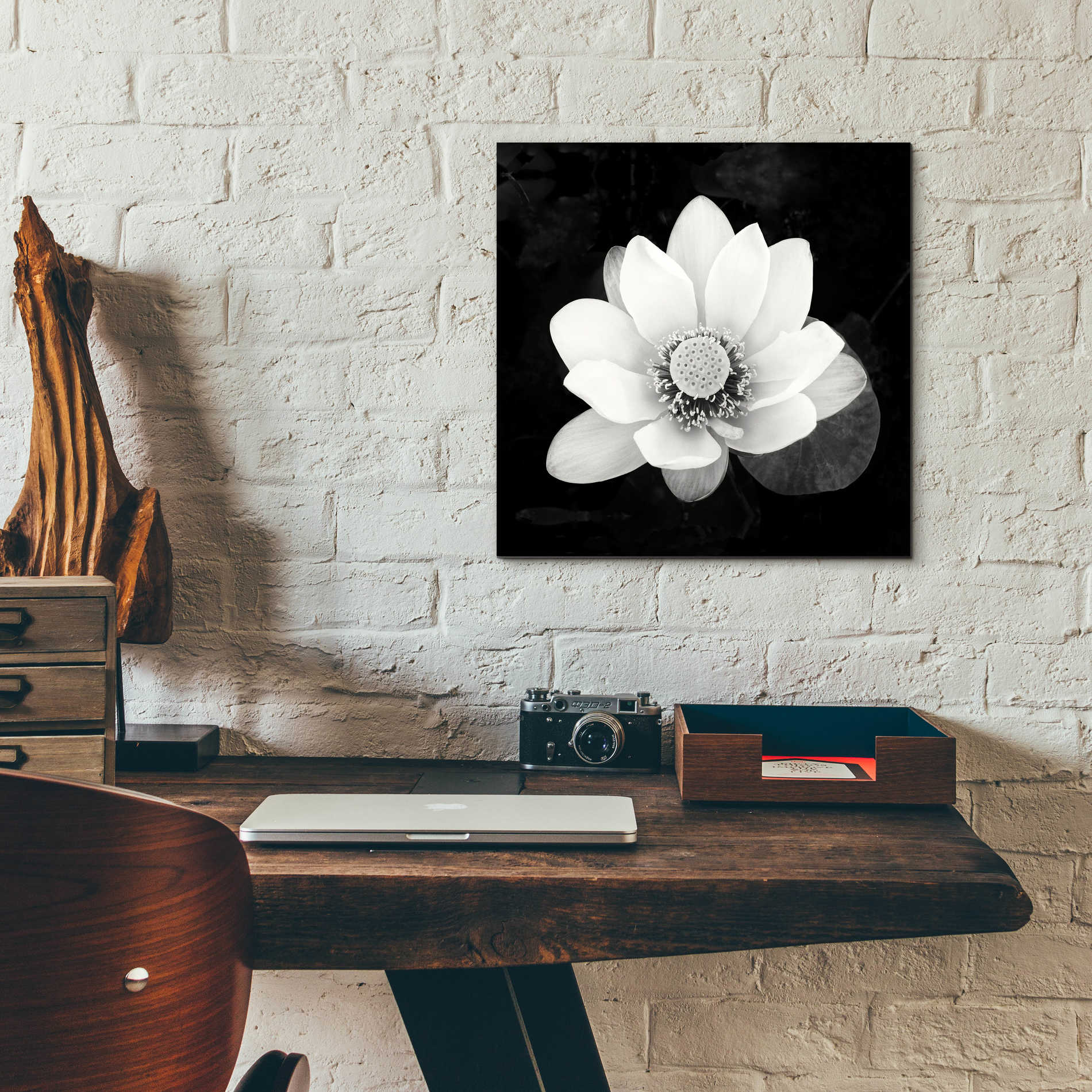 Epic Art 'Lotus Flower II' by Debra Van Swearingen, Acrylic Glass Wall Art,12x12