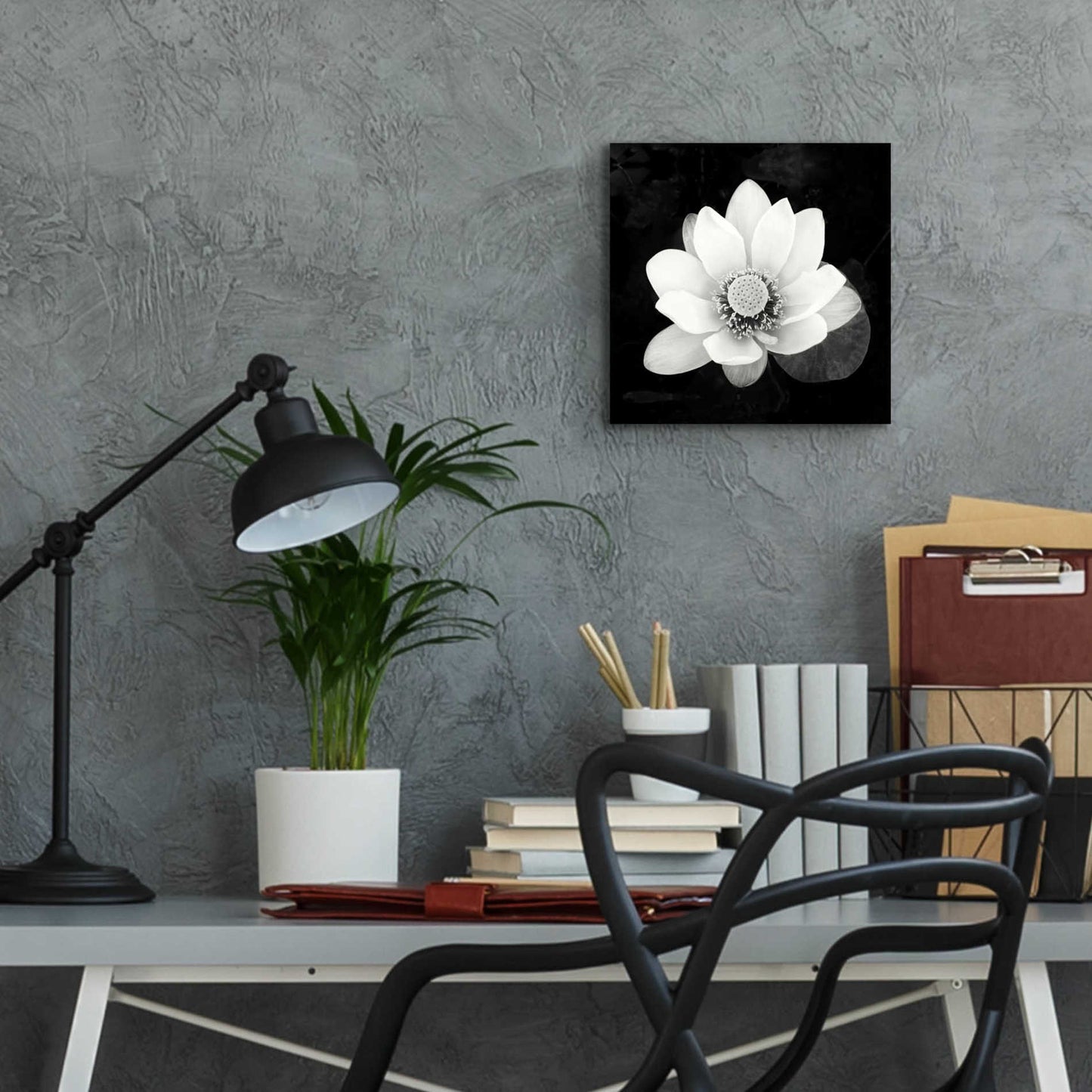 Epic Art 'Lotus Flower II' by Debra Van Swearingen, Acrylic Glass Wall Art,12x12