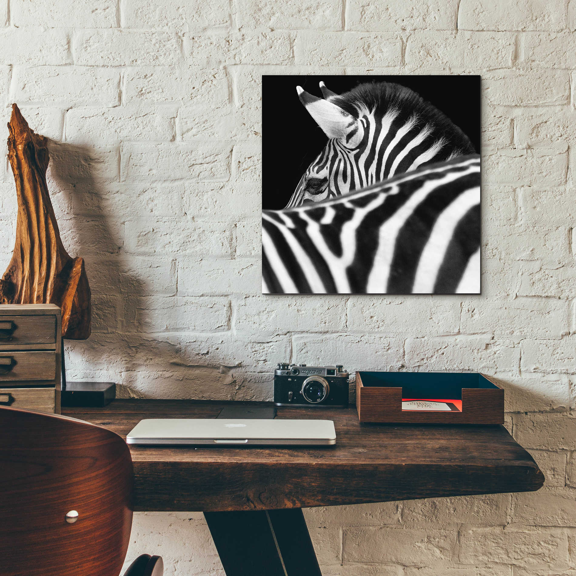 Epic Art 'Zebra III' by Debra Van Swearingen, Acrylic Glass Wall Art,12x12