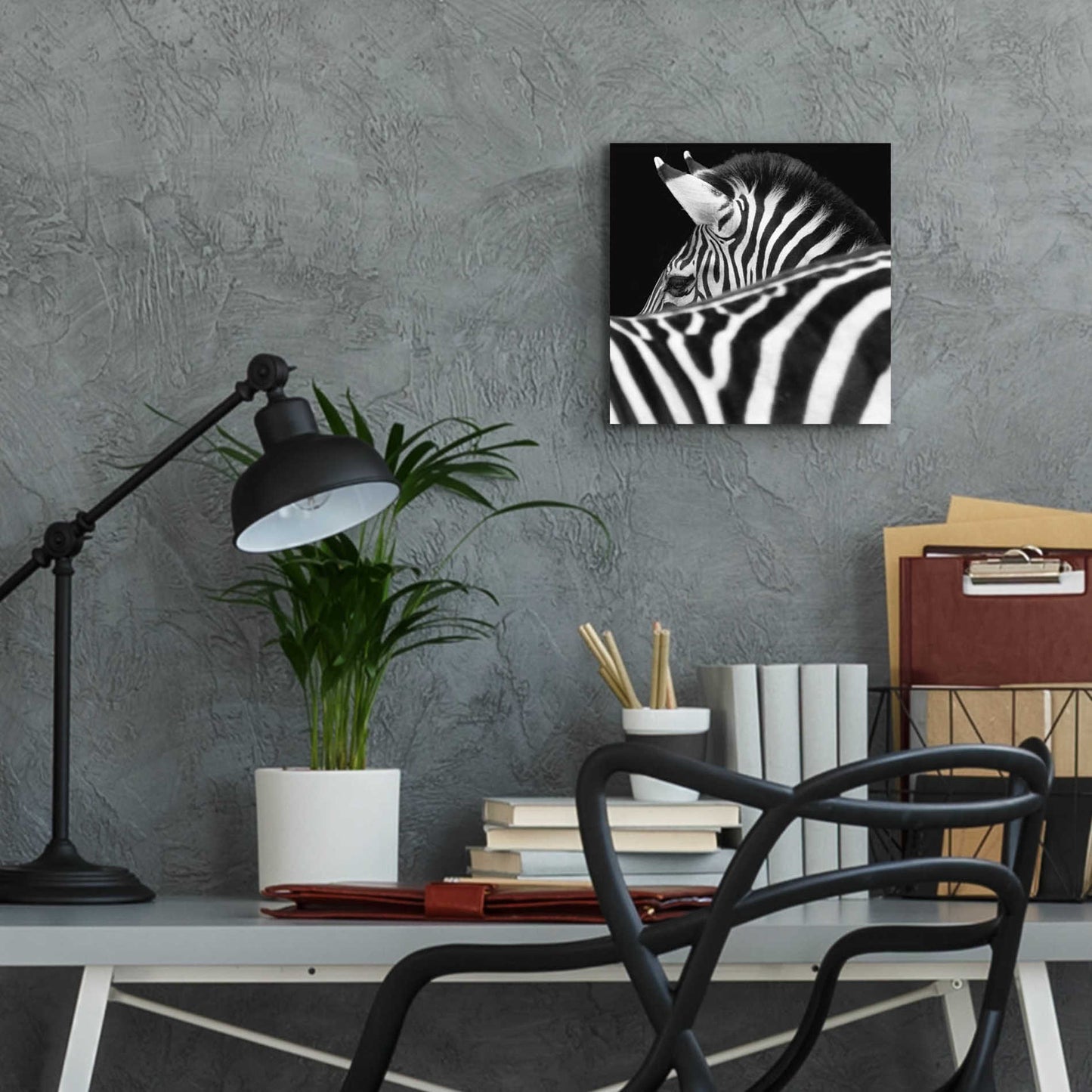 Epic Art 'Zebra III' by Debra Van Swearingen, Acrylic Glass Wall Art,12x12