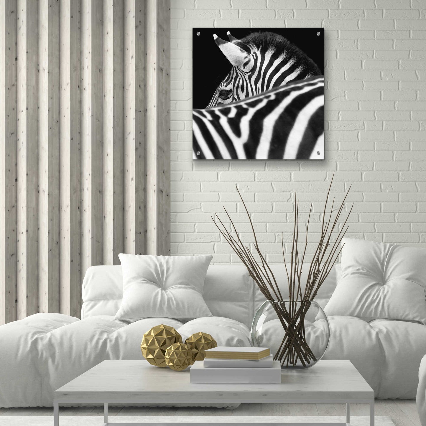 Epic Art 'Zebra III' by Debra Van Swearingen, Acrylic Glass Wall Art,24x24