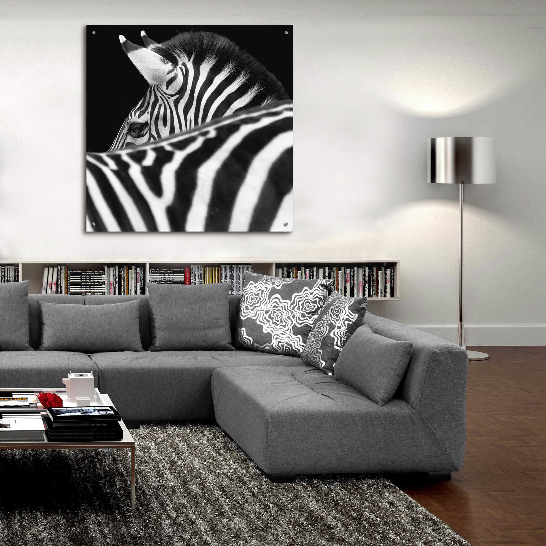 Epic Art 'Zebra III' by Debra Van Swearingen, Acrylic Glass Wall Art,36x36