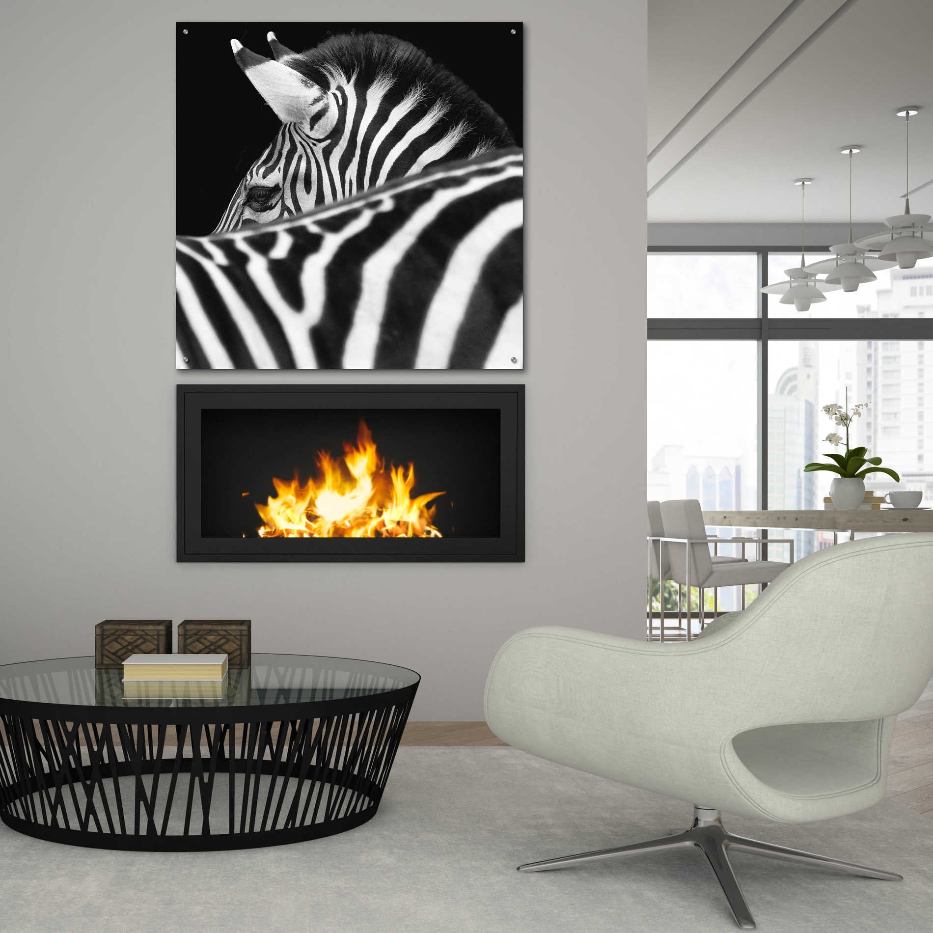 Epic Art 'Zebra III' by Debra Van Swearingen, Acrylic Glass Wall Art,36x36