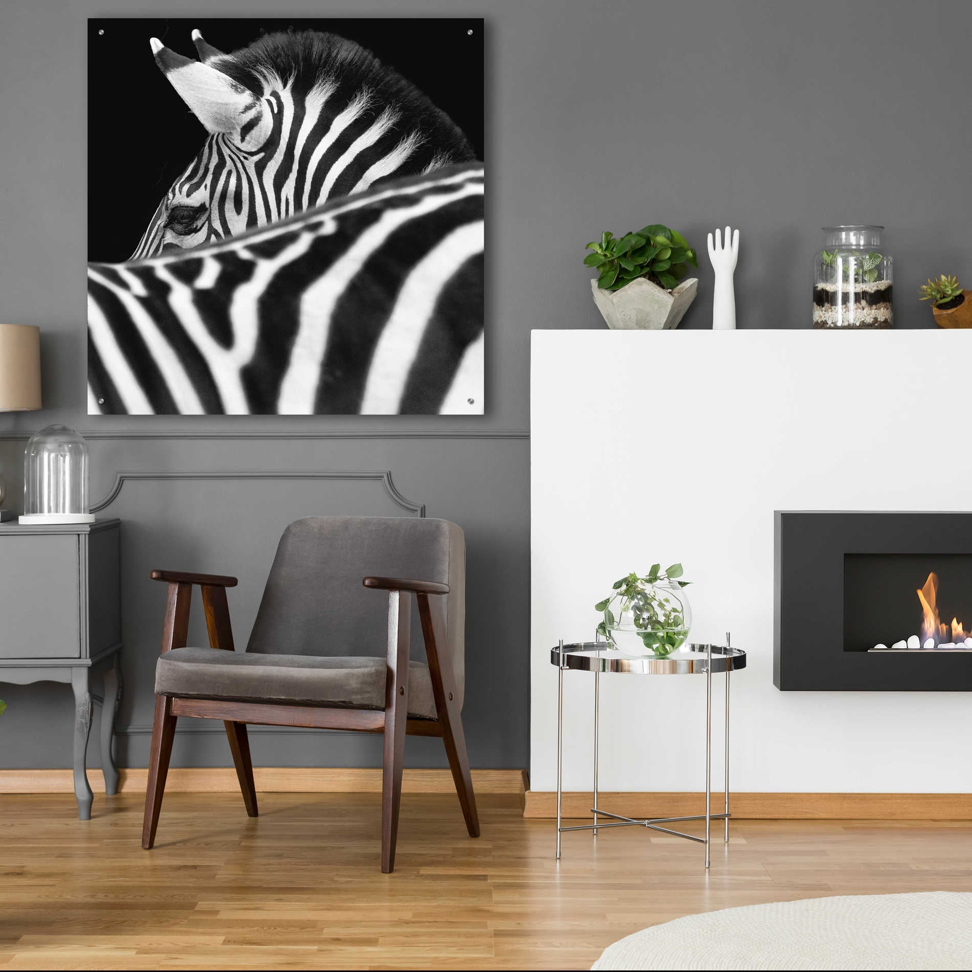 Epic Art 'Zebra III' by Debra Van Swearingen, Acrylic Glass Wall Art,36x36