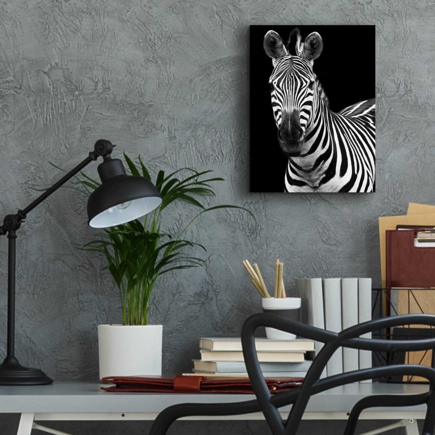 Epic Art 'Zebra II' by Debra Van Swearingen, Acrylic Glass Wall Art,12x16