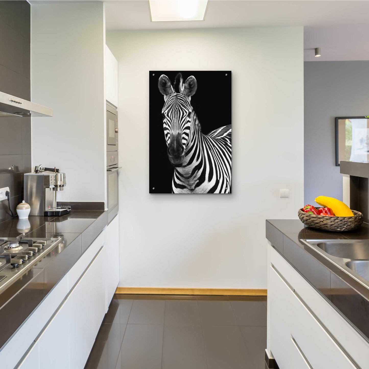 Epic Art 'Zebra II' by Debra Van Swearingen, Acrylic Glass Wall Art,24x36