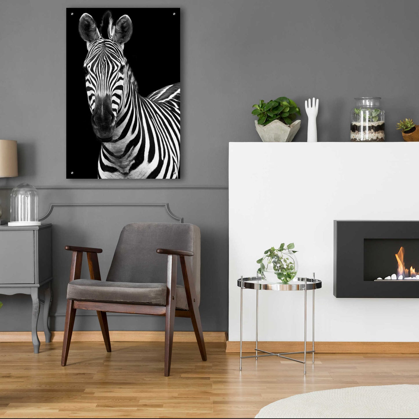 Epic Art 'Zebra II' by Debra Van Swearingen, Acrylic Glass Wall Art,24x36