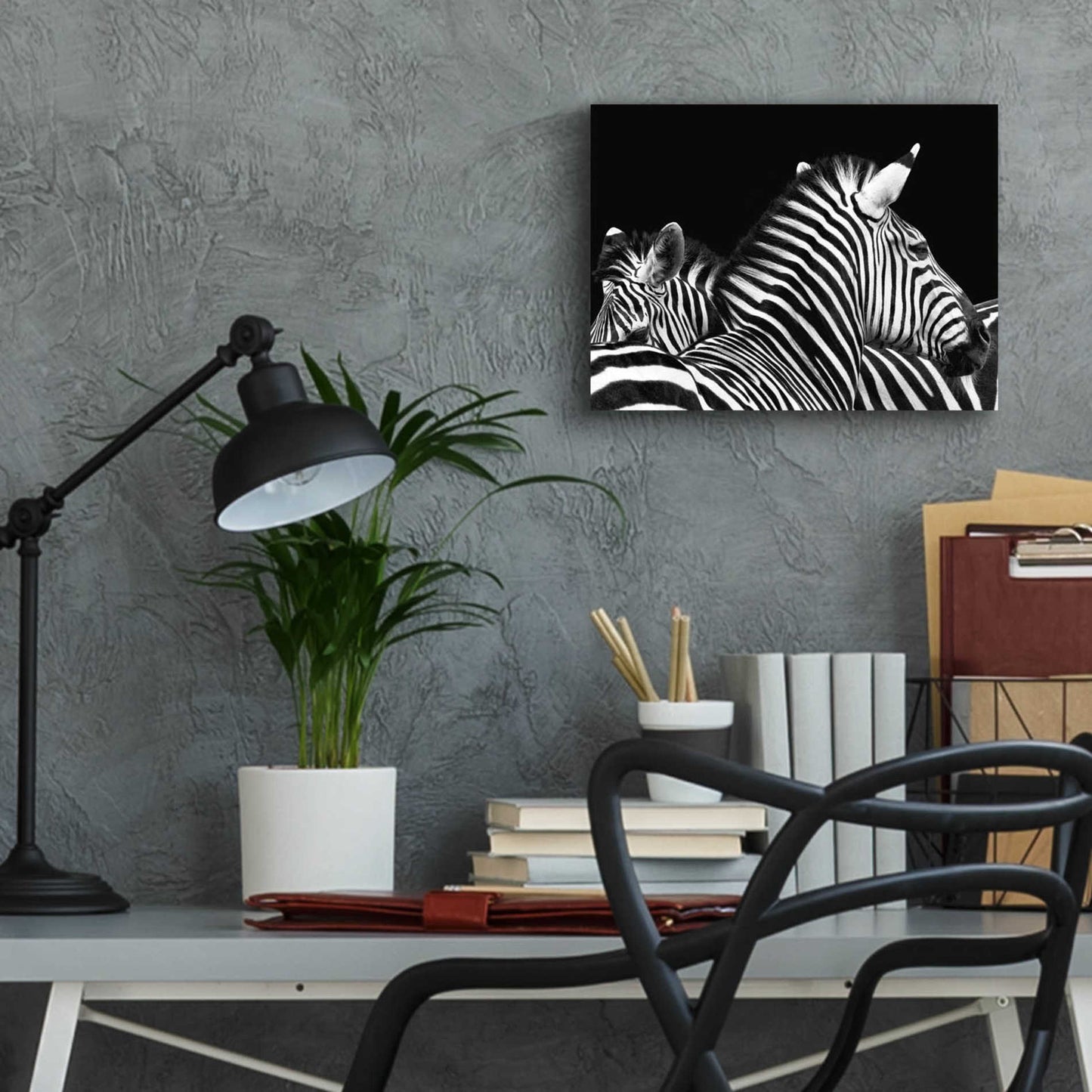 Epic Art 'Zebra I' by Debra Van Swearingen, Acrylic Glass Wall Art,16x12