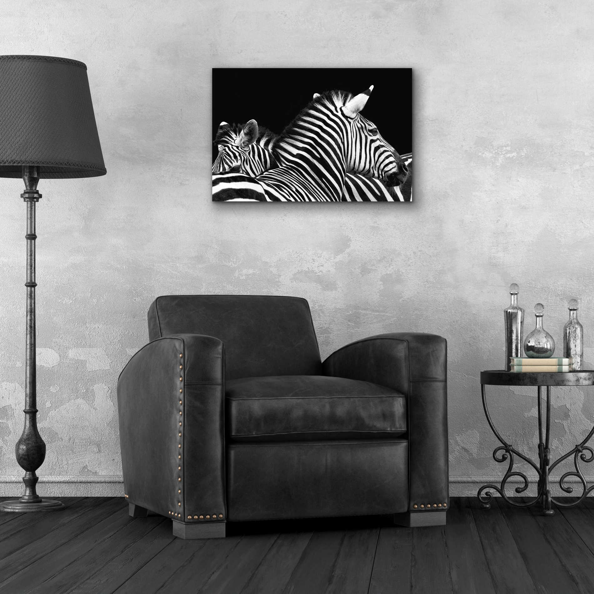 Epic Art 'Zebra I' by Debra Van Swearingen, Acrylic Glass Wall Art,24x16