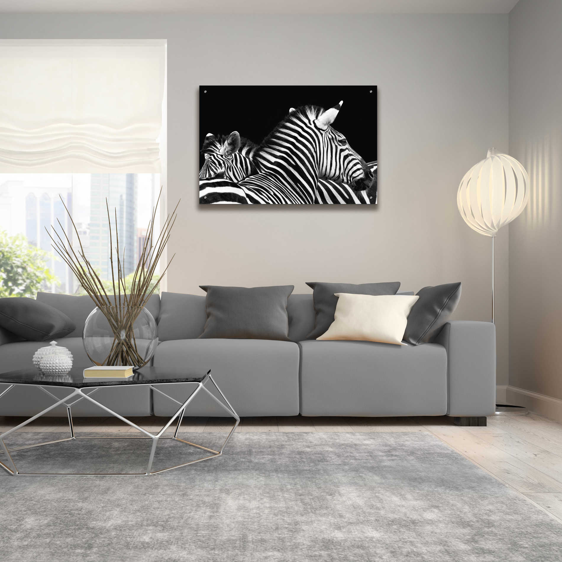 Epic Art 'Zebra I' by Debra Van Swearingen, Acrylic Glass Wall Art,36x24