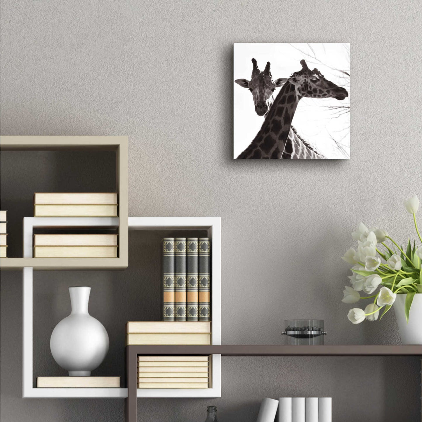 Epic Art 'Giraffe II' by Debra Van Swearingen, Acrylic Glass Wall Art,12x12