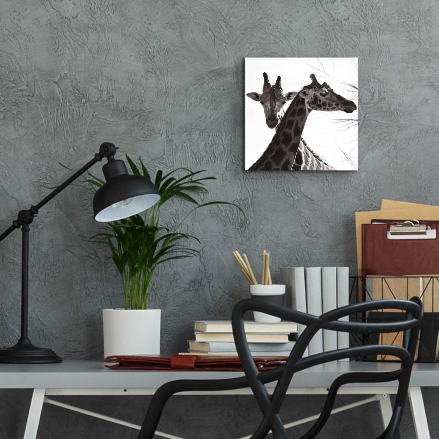 Epic Art 'Giraffe II' by Debra Van Swearingen, Acrylic Glass Wall Art,12x12