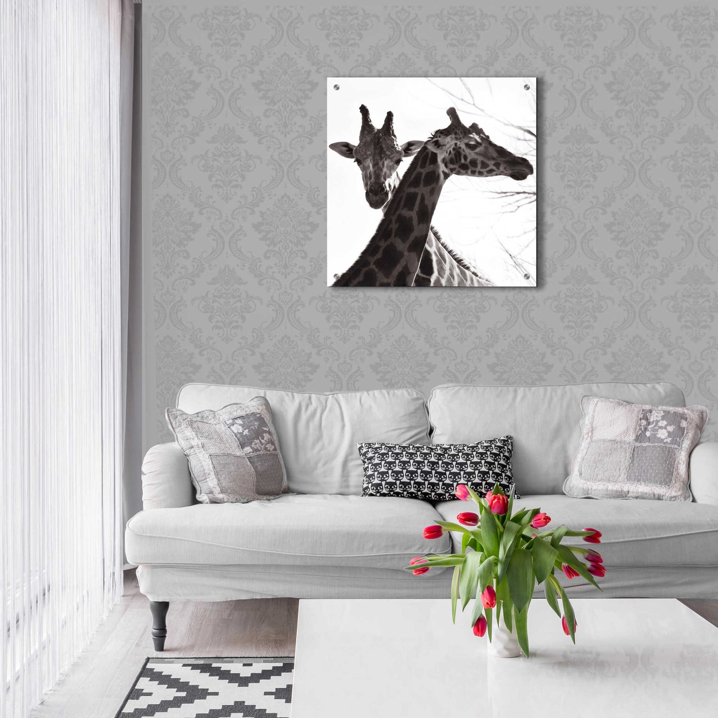 Epic Art 'Giraffe II' by Debra Van Swearingen, Acrylic Glass Wall Art,24x24