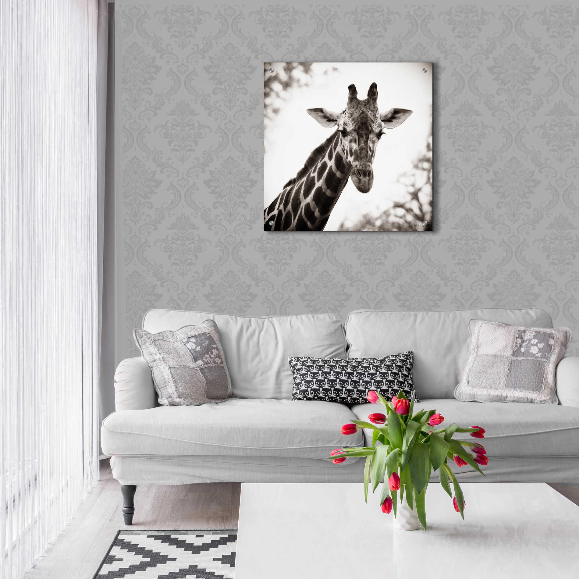 Epic Art 'Giraffe I' by Debra Van Swearingen, Acrylic Glass Wall Art,24x24