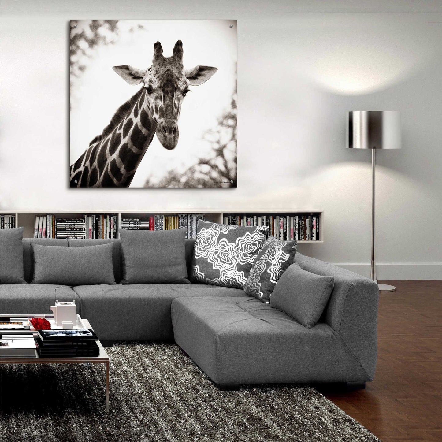 Epic Art 'Giraffe I' by Debra Van Swearingen, Acrylic Glass Wall Art,36x36