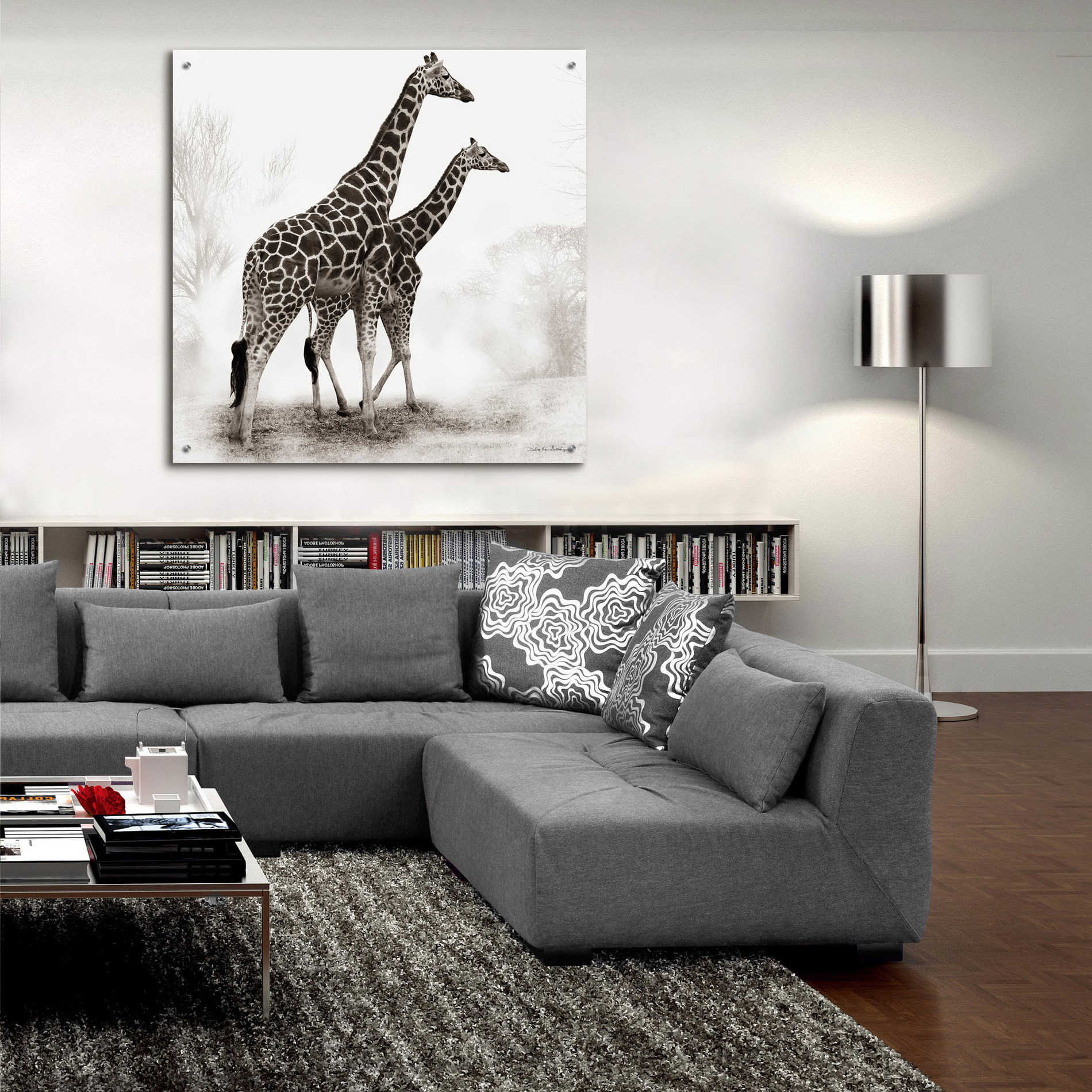 Epic Art 'Giraffe III' by Debra Van Swearingen, Acrylic Glass Wall Art,36x36