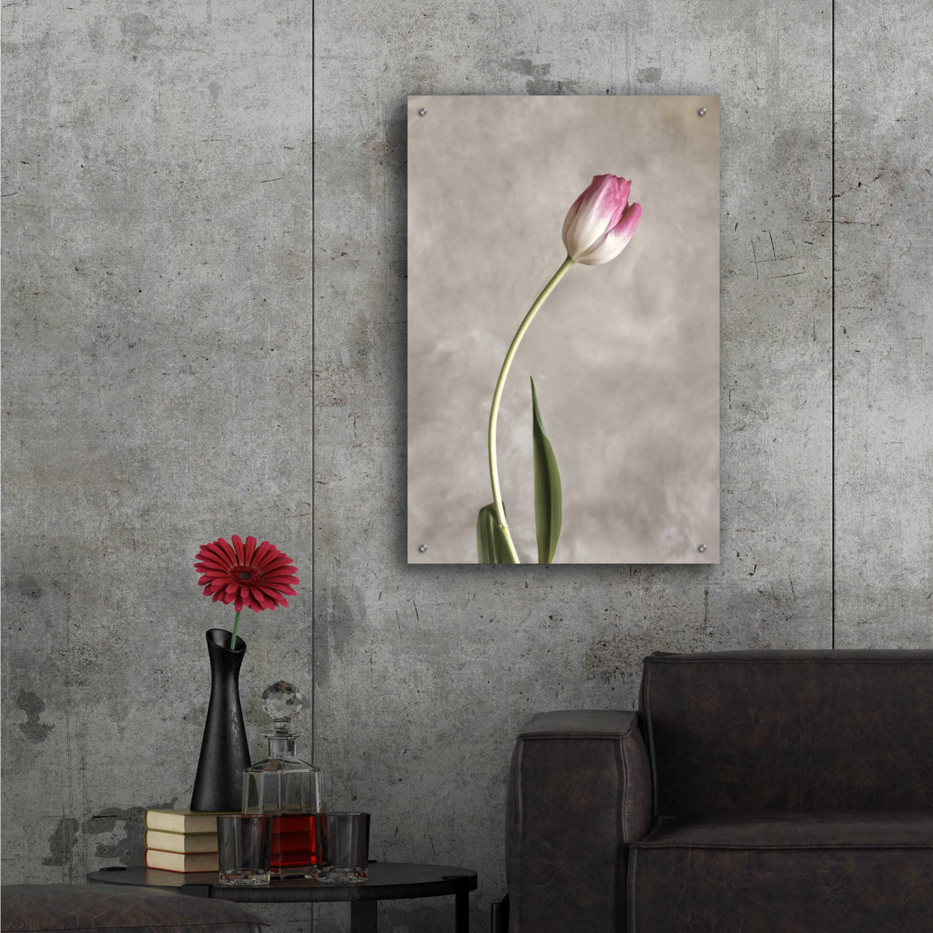 Epic Art 'Fresh Tulips I' by Debra Van Swearingen, Acrylic Glass Wall Art,24x36