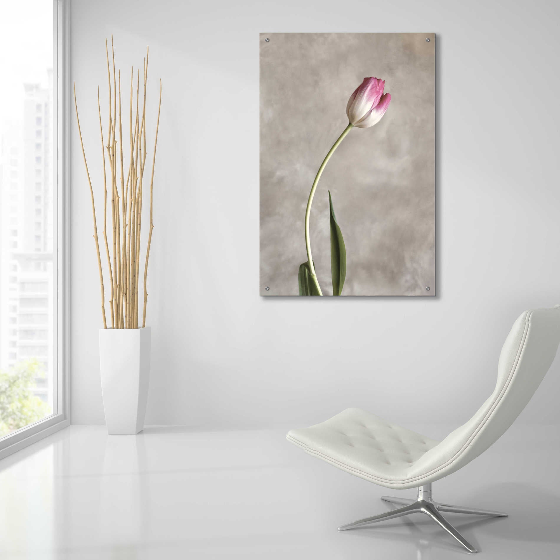 Epic Art 'Fresh Tulips I' by Debra Van Swearingen, Acrylic Glass Wall Art,24x36