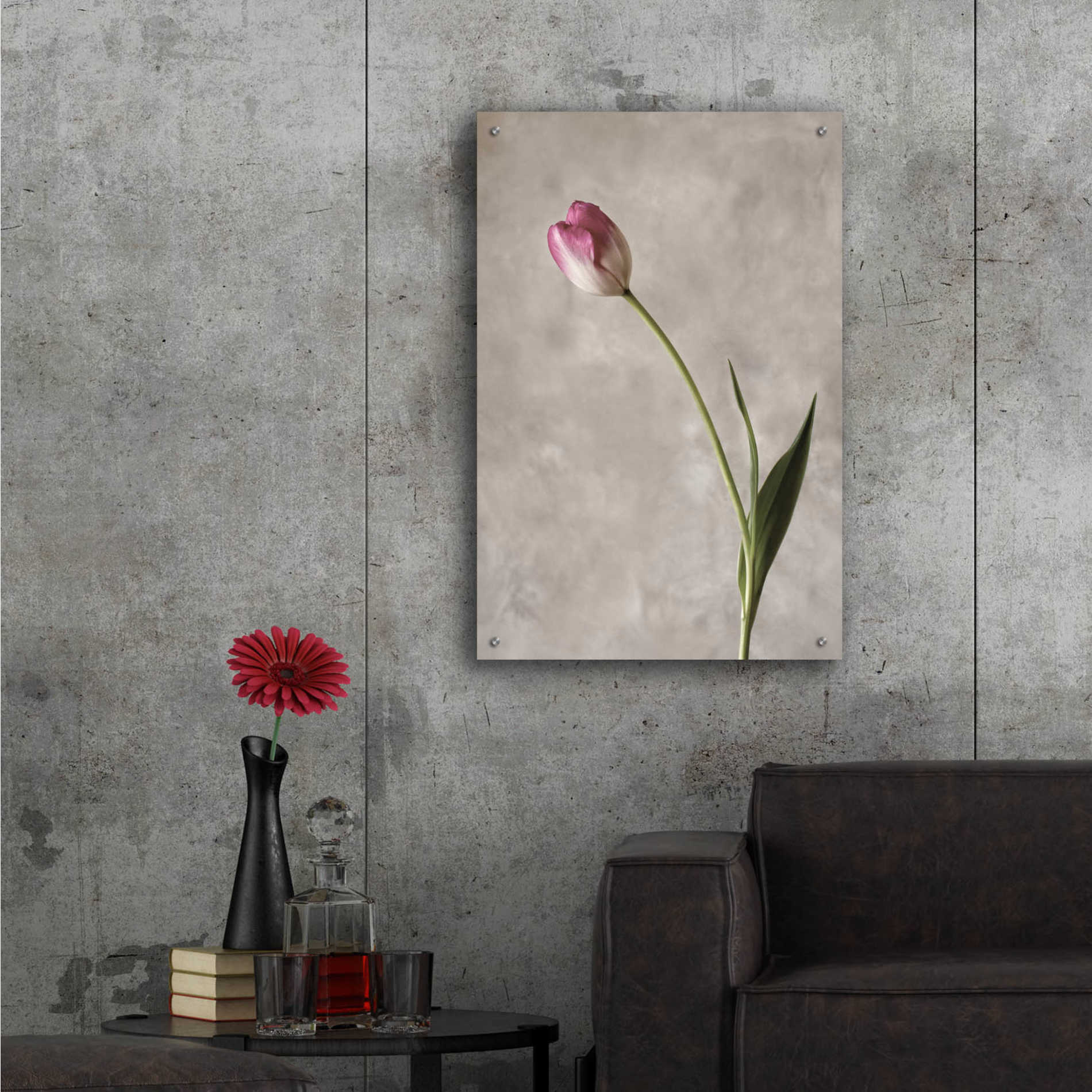 Epic Art 'Fresh Tulips II' by Debra Van Swearingen, Acrylic Glass Wall Art,24x36