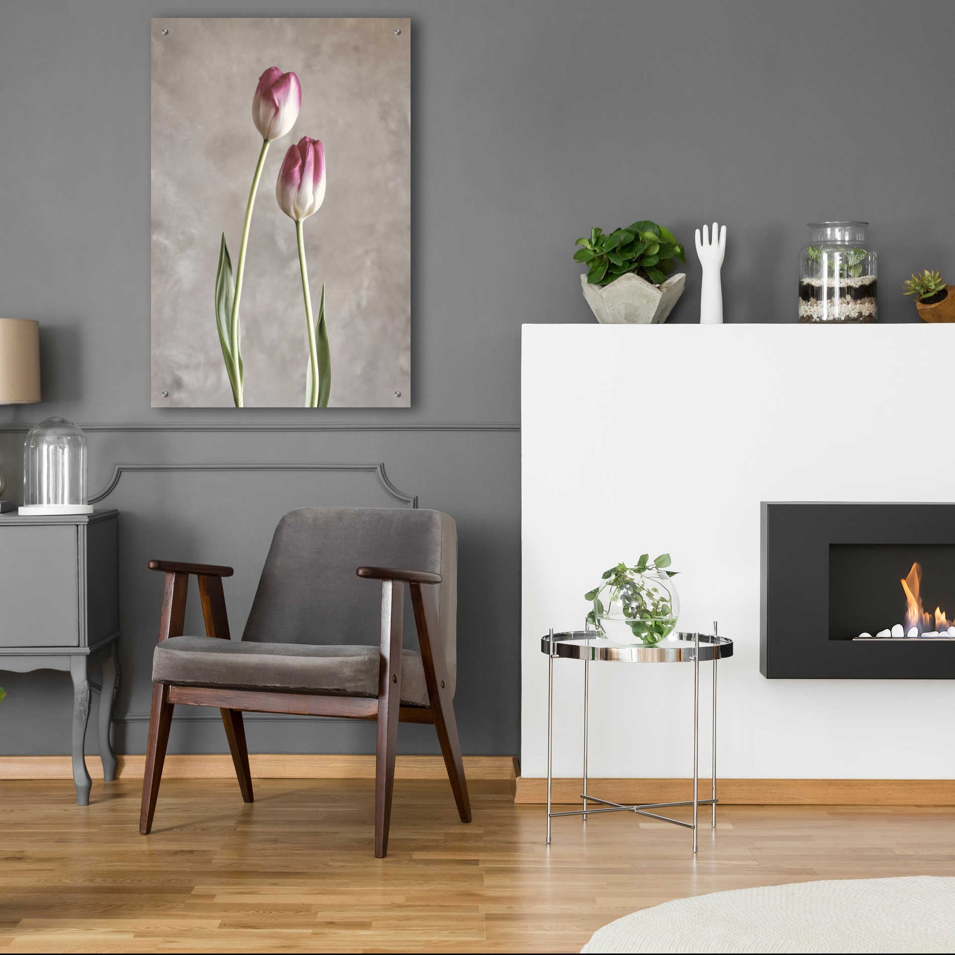 Epic Art 'Fresh Tulips III' by Debra Van Swearingen, Acrylic Glass Wall Art,24x36