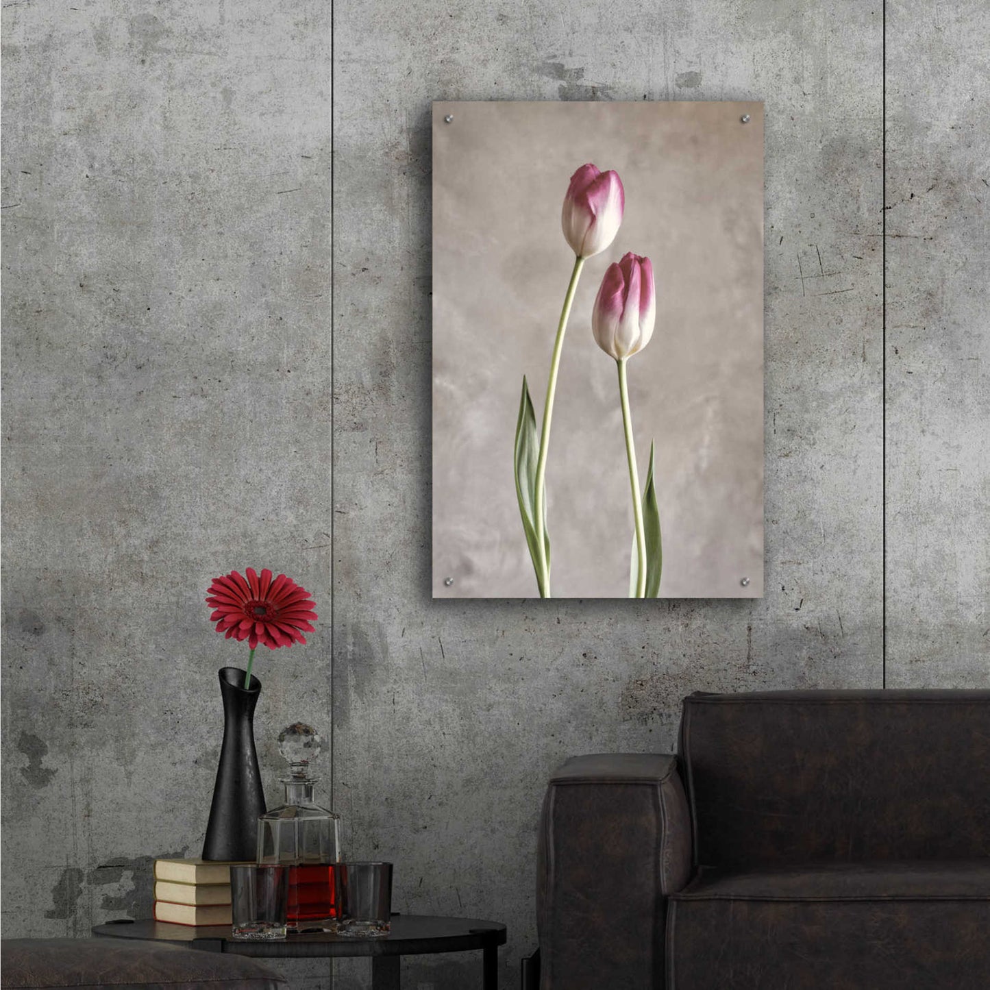 Epic Art 'Fresh Tulips III' by Debra Van Swearingen, Acrylic Glass Wall Art,24x36