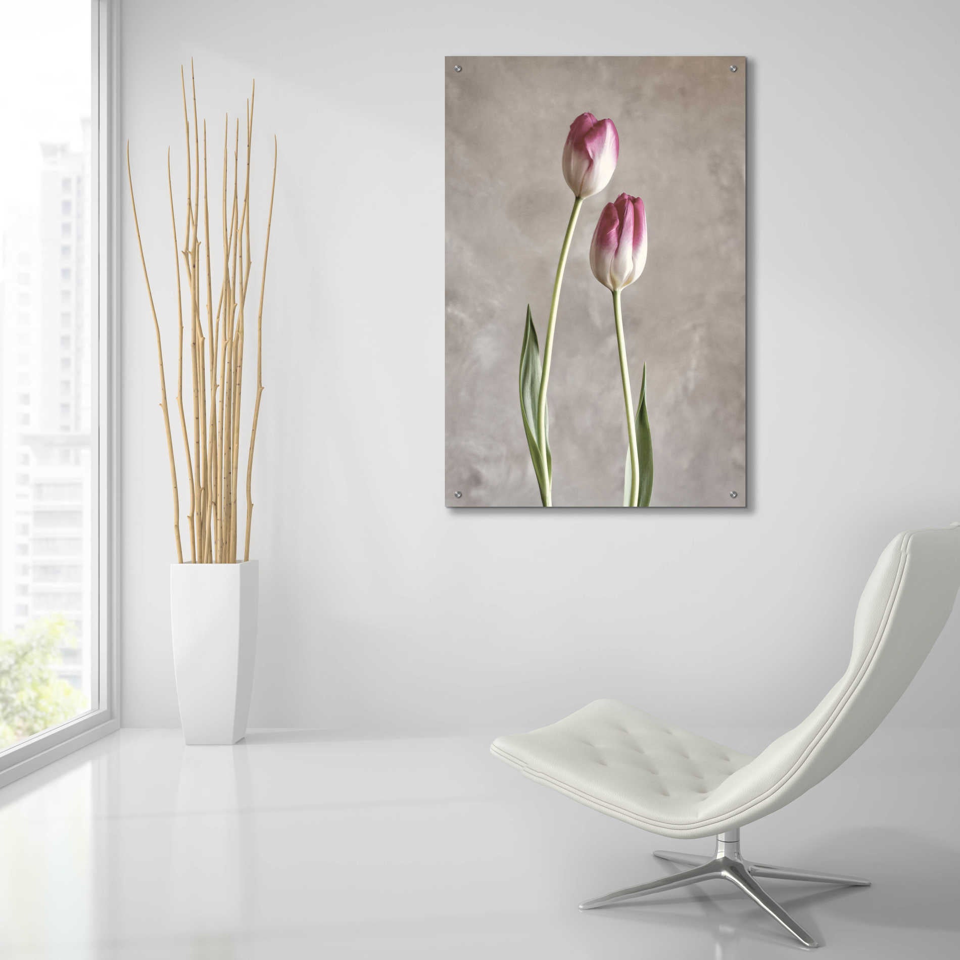 Epic Art 'Fresh Tulips III' by Debra Van Swearingen, Acrylic Glass Wall Art,24x36