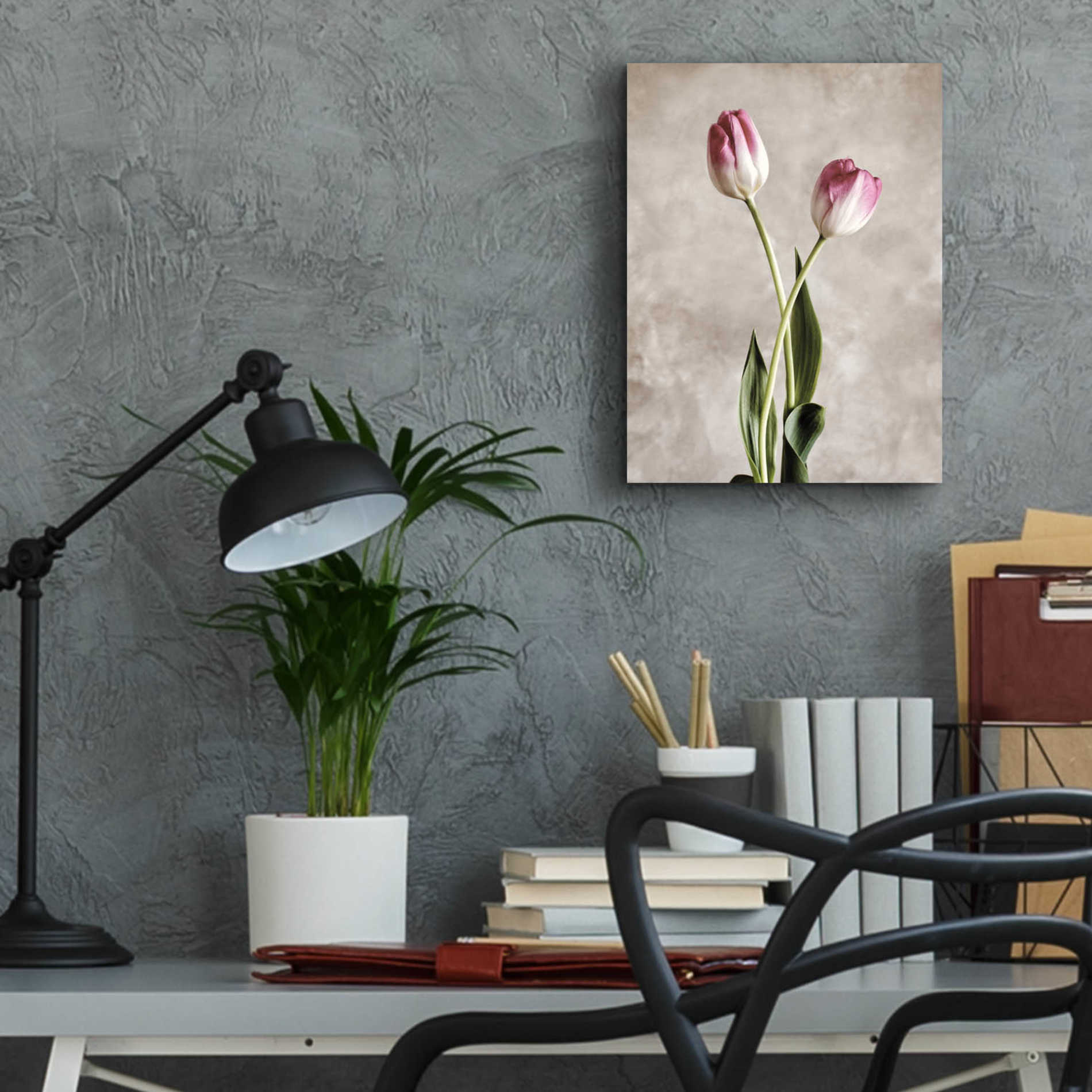 Epic Art 'Fresh Tulips IV' by Debra Van Swearingen, Acrylic Glass Wall Art,12x16