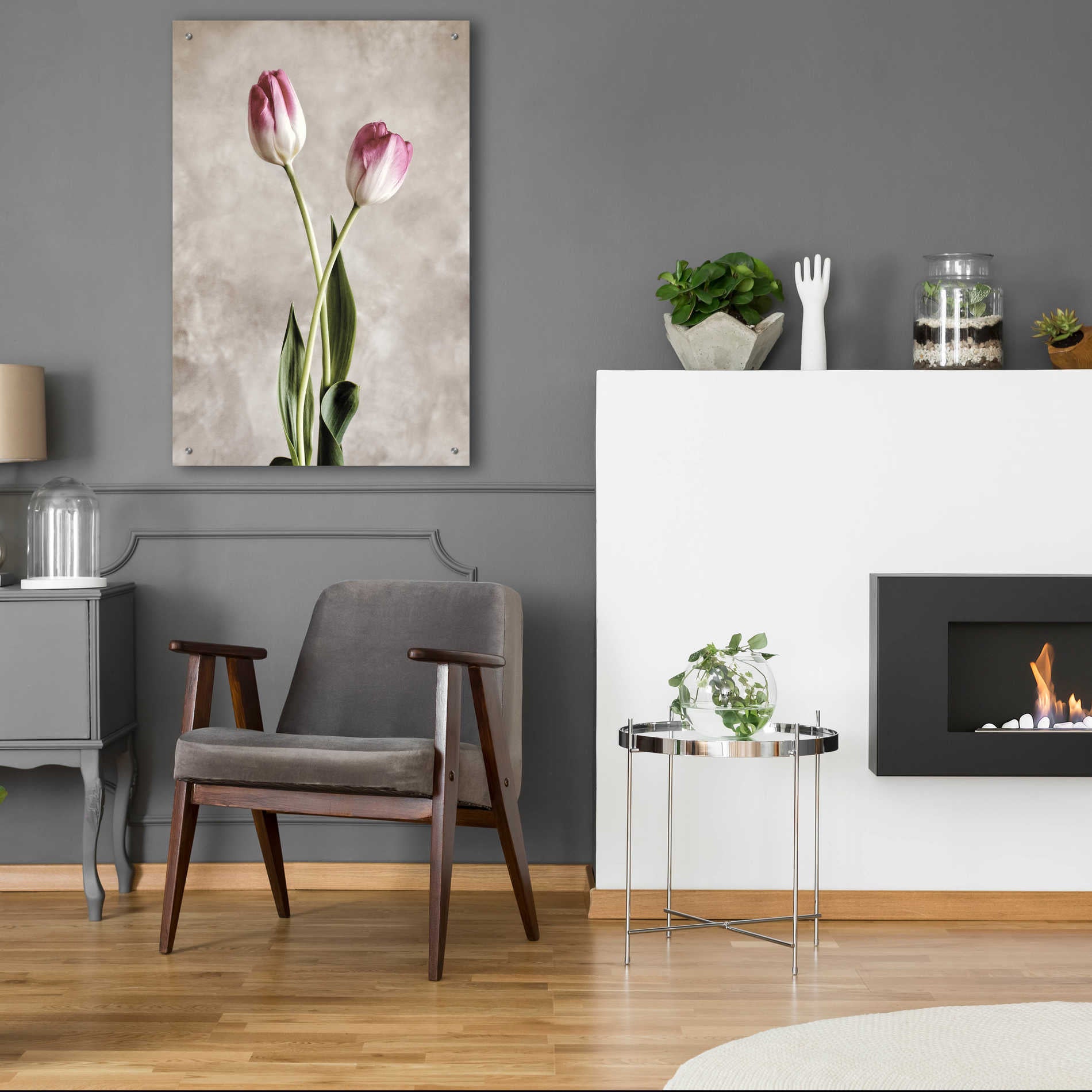 Epic Art 'Fresh Tulips IV' by Debra Van Swearingen, Acrylic Glass Wall Art,24x36