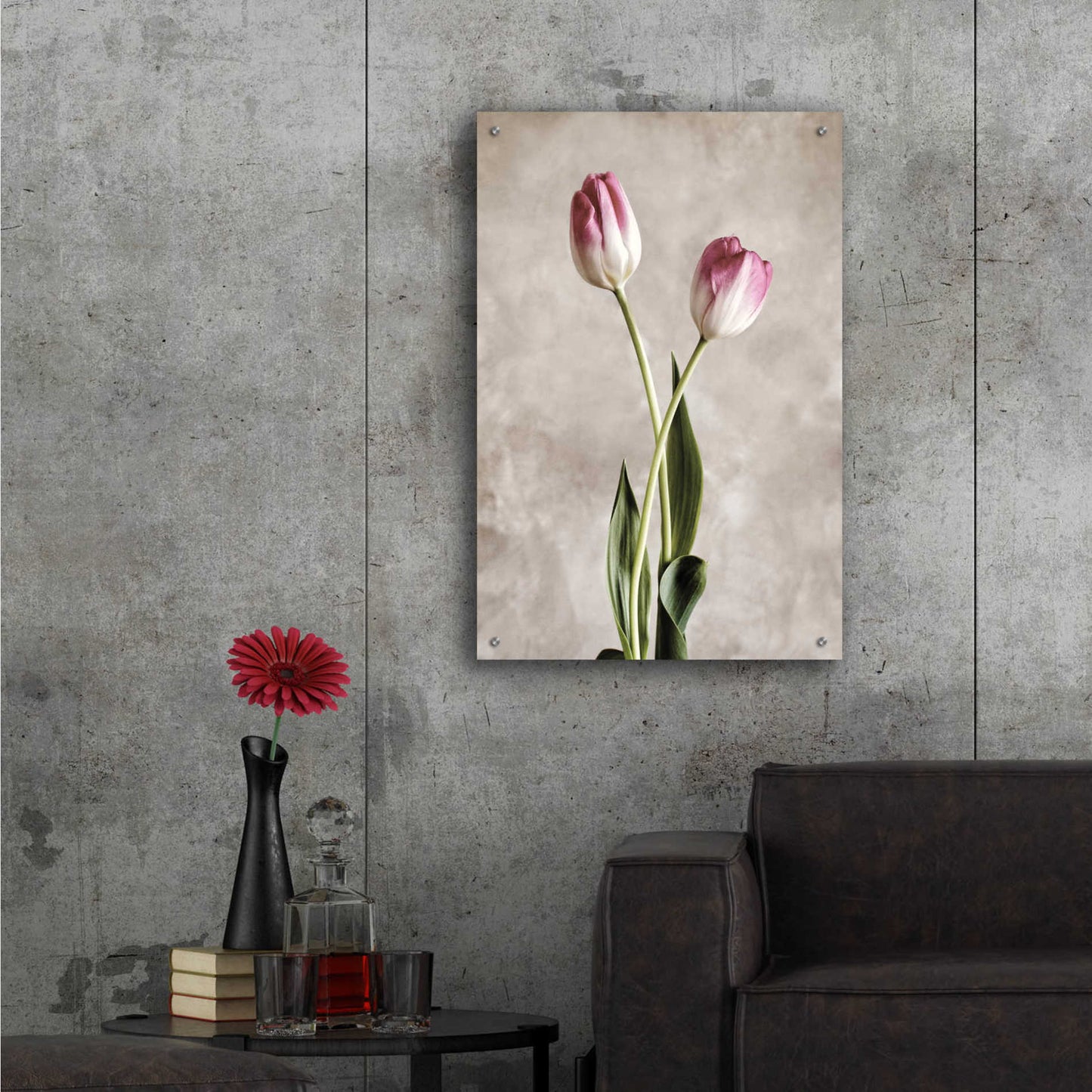 Epic Art 'Fresh Tulips IV' by Debra Van Swearingen, Acrylic Glass Wall Art,24x36