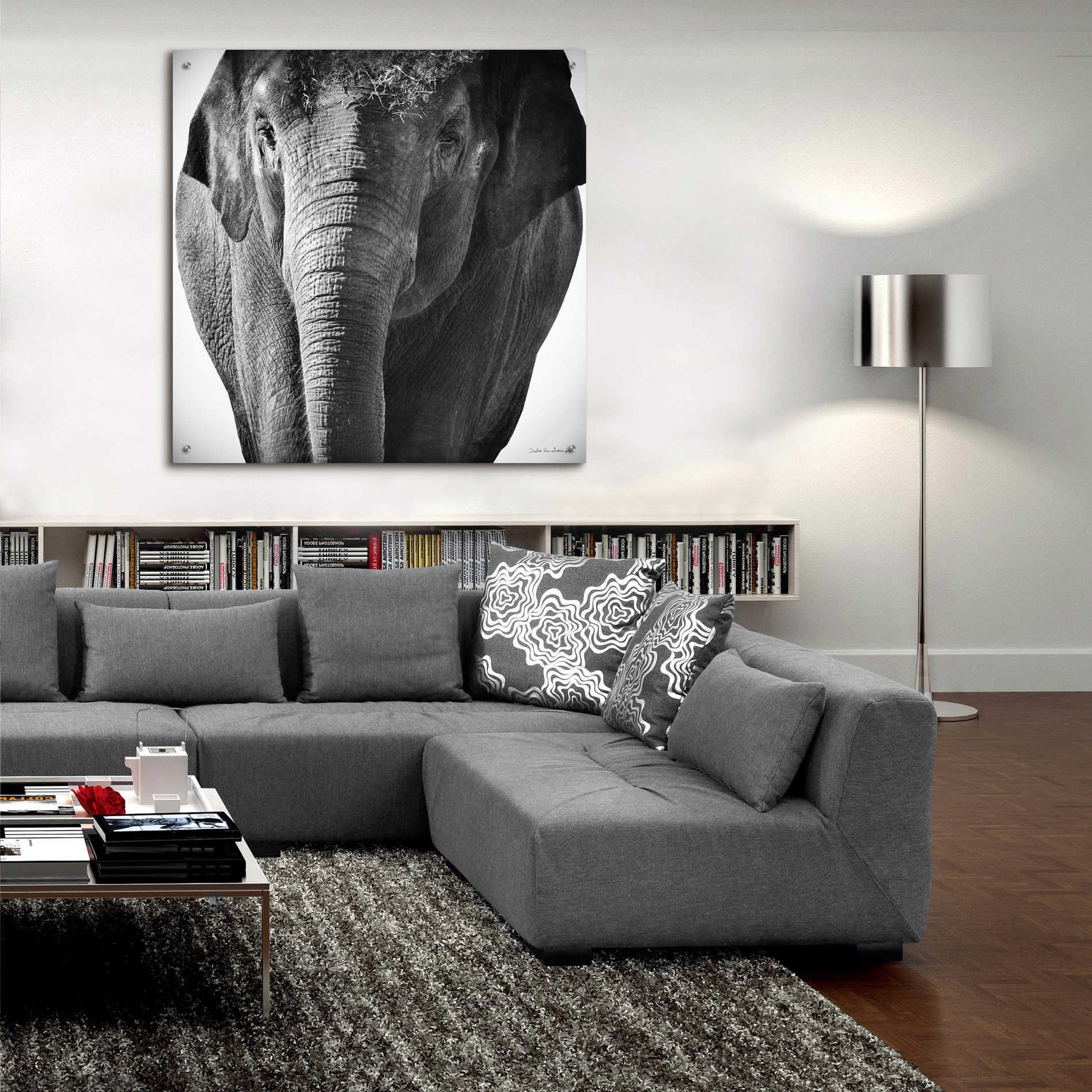 Epic Art 'Elephant I' by Debra Van Swearingen, Acrylic Glass Wall Art,36x36