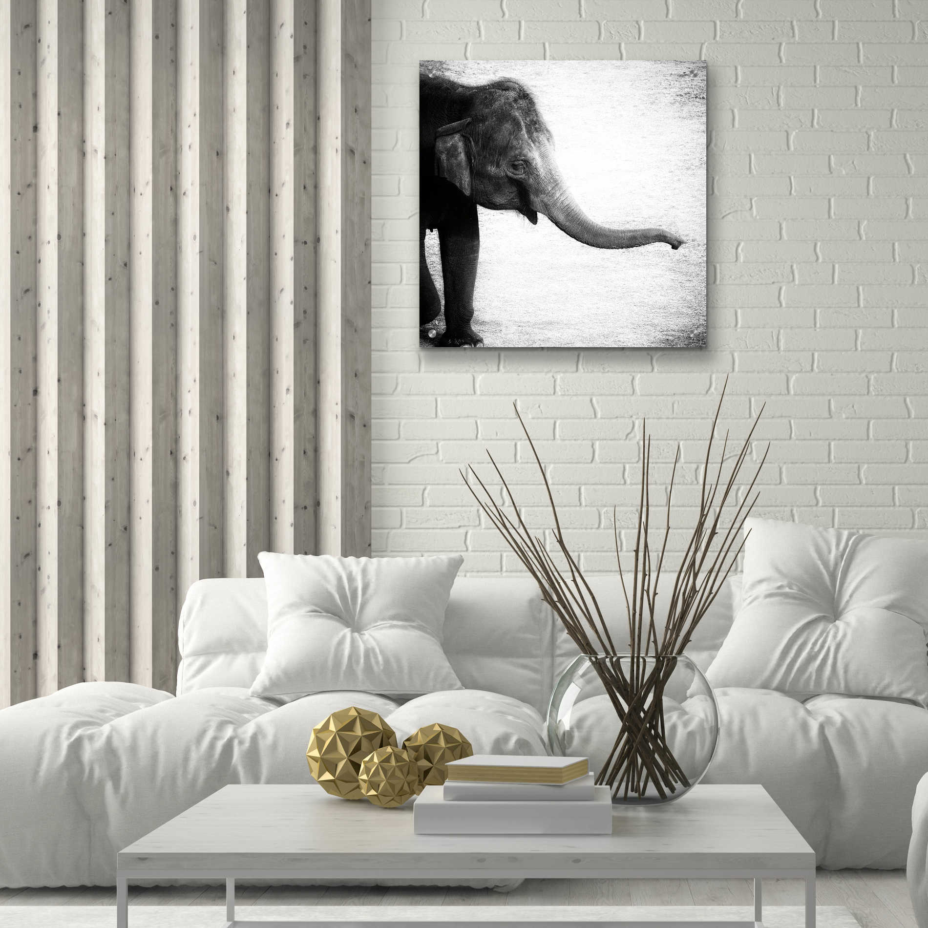 Epic Art 'Elephant II' by Debra Van Swearingen, Acrylic Glass Wall Art,24x24