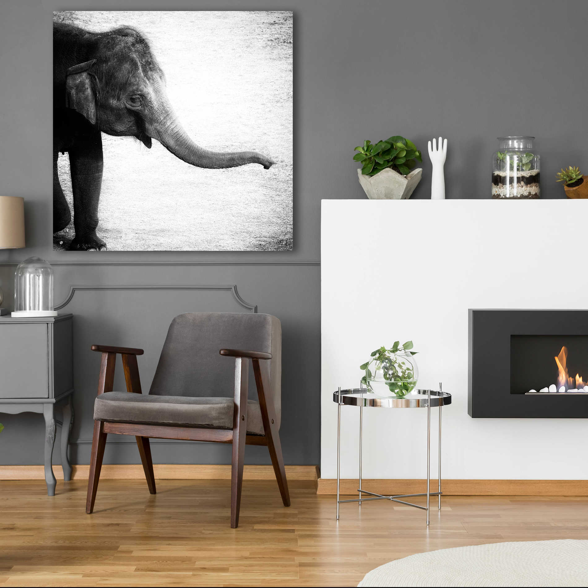 Epic Art 'Elephant II' by Debra Van Swearingen, Acrylic Glass Wall Art,36x36