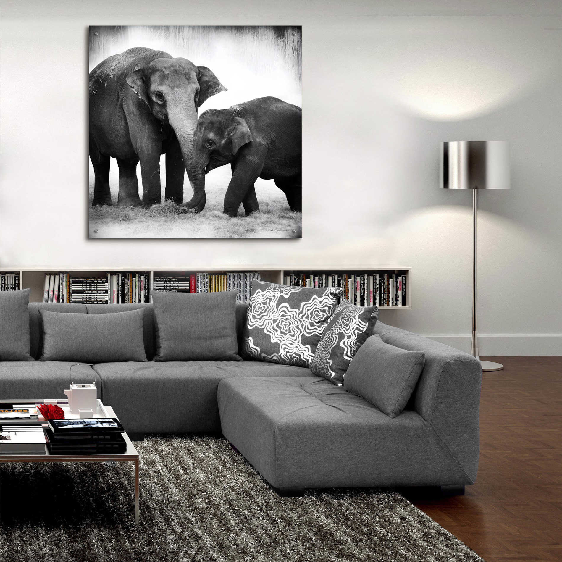 Epic Art 'Elephant III' by Debra Van Swearingen, Acrylic Glass Wall Art,36x36