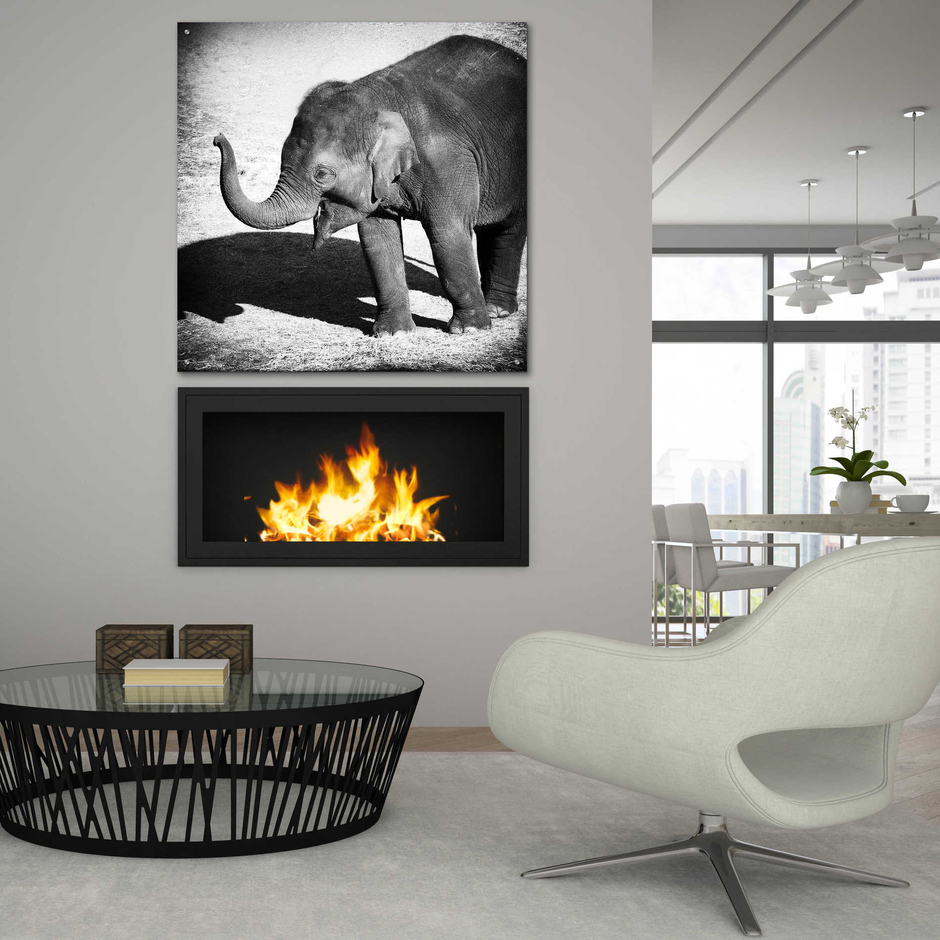 Epic Art 'Elephant IV' by Debra Van Swearingen, Acrylic Glass Wall Art,36x36