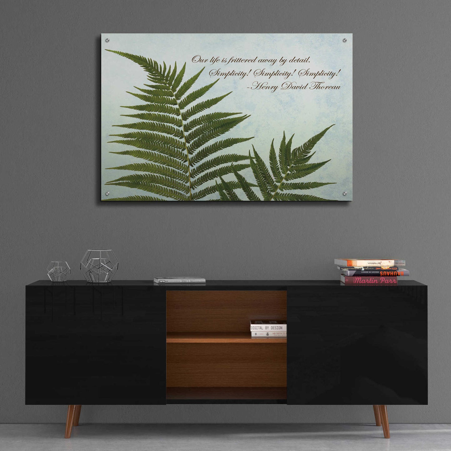 Epic Art 'Delicate Fern' by Debra Van Swearingen, Acrylic Glass Wall Art,36x24