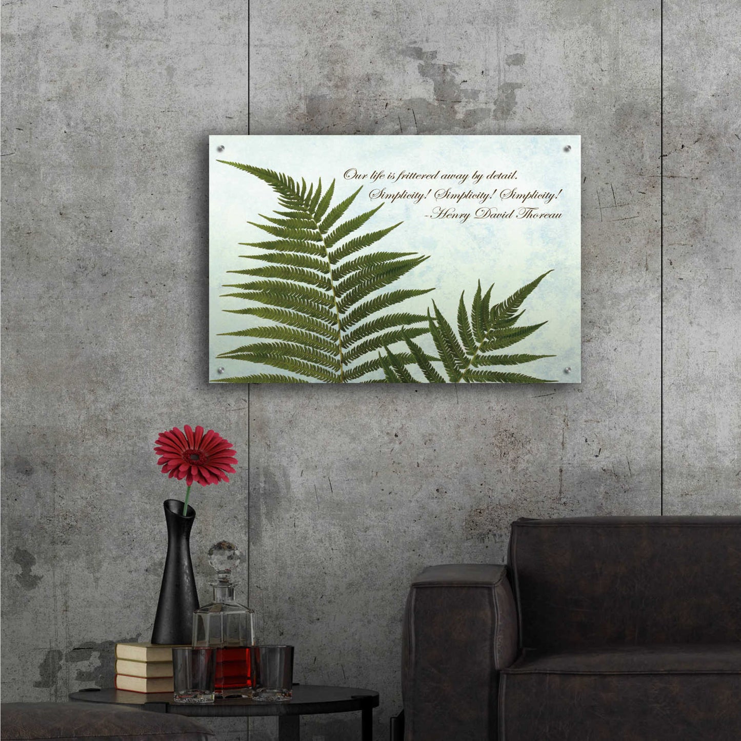 Epic Art 'Delicate Fern' by Debra Van Swearingen, Acrylic Glass Wall Art,36x24