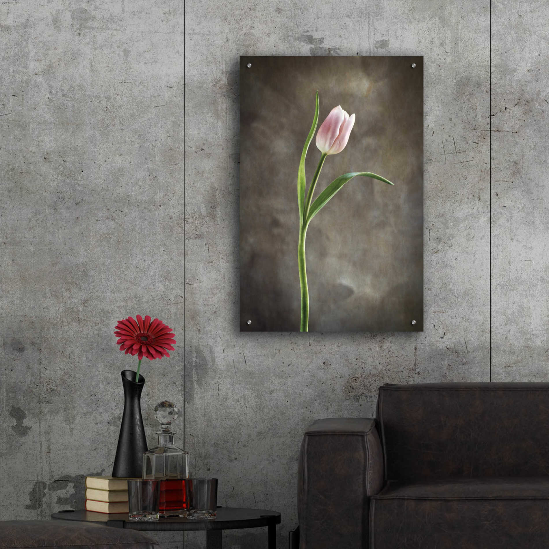 Epic Art 'Spring Tulips I' by Debra Van Swearingen, Acrylic Glass Wall Art,24x36