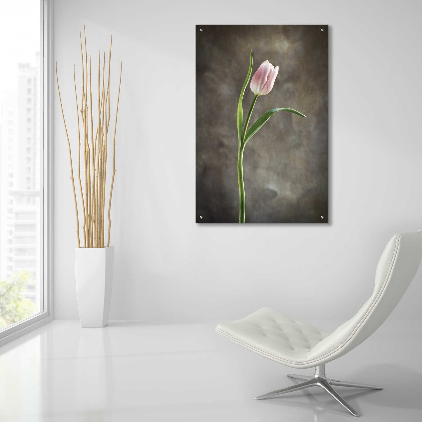 Epic Art 'Spring Tulips I' by Debra Van Swearingen, Acrylic Glass Wall Art,24x36