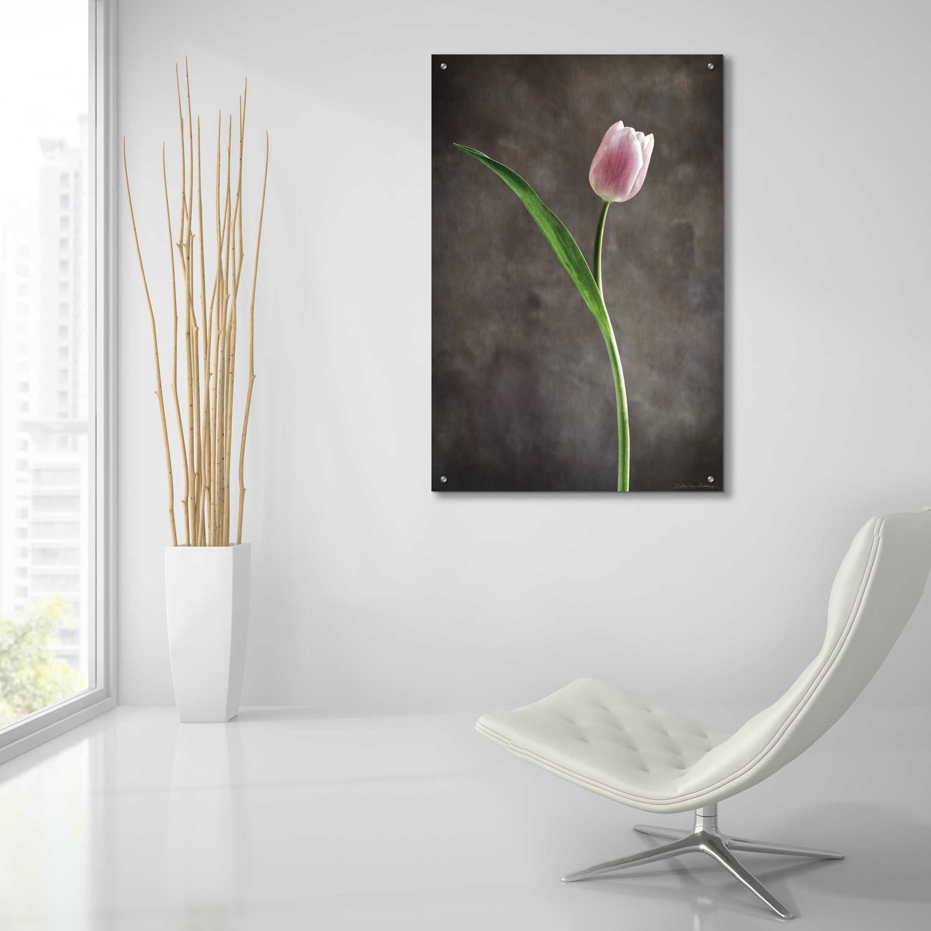 Epic Art 'Spring Tulips II' by Debra Van Swearingen, Acrylic Glass Wall Art,24x36