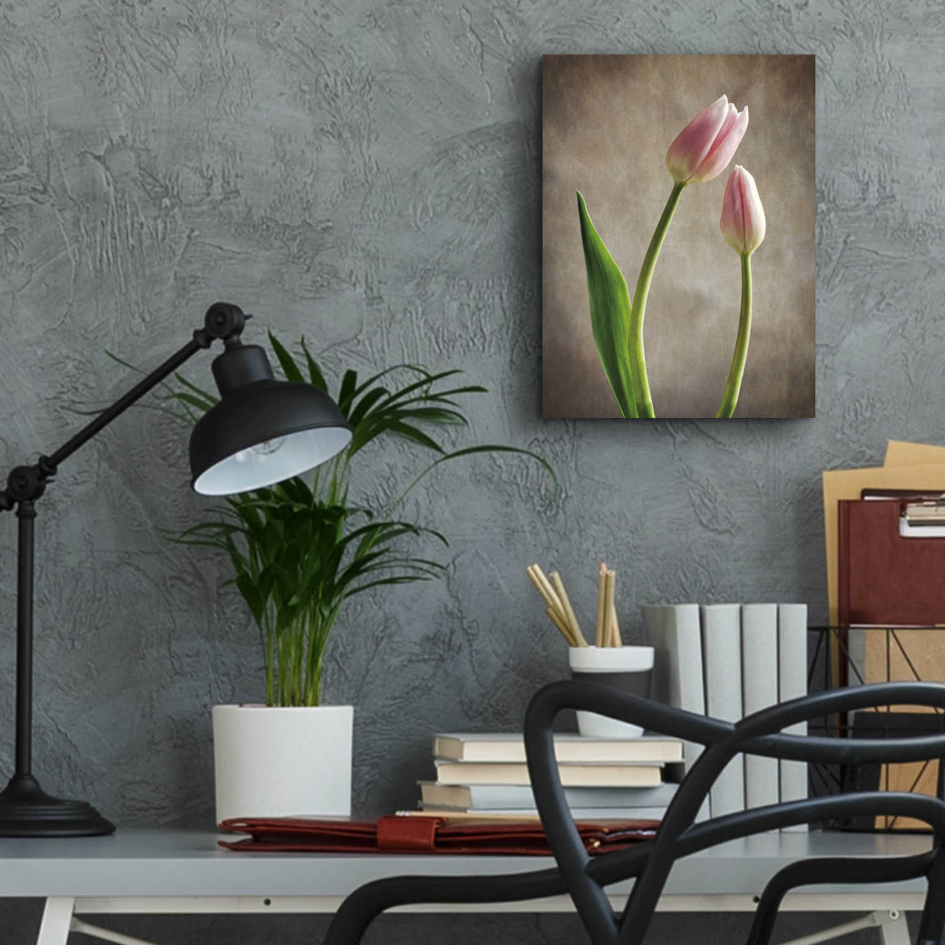 Epic Art 'Spring Tulips III' by Debra Van Swearingen, Acrylic Glass Wall Art,12x16