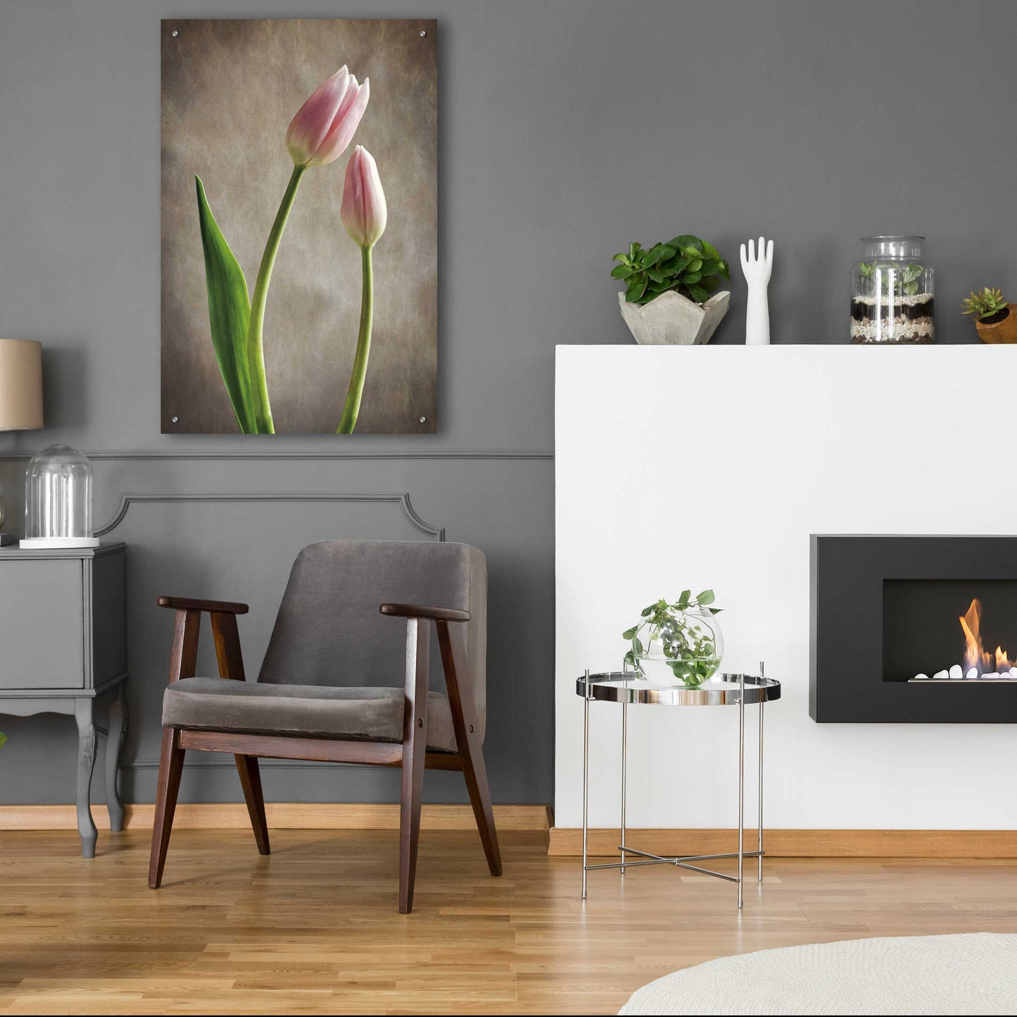 Epic Art 'Spring Tulips III' by Debra Van Swearingen, Acrylic Glass Wall Art,24x36